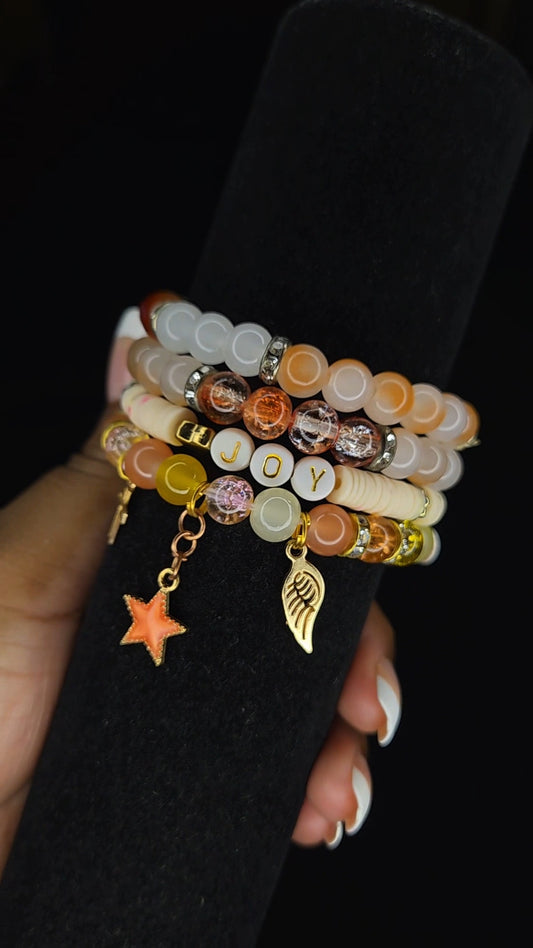 Pre-made bracelet stack JOY