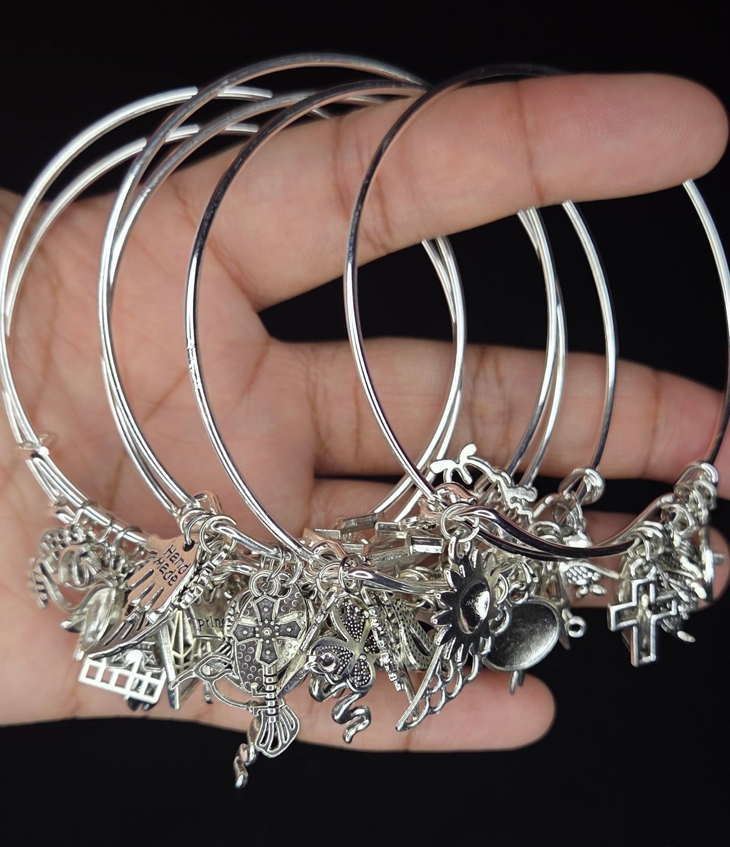 SILVER BRASS BANGLE