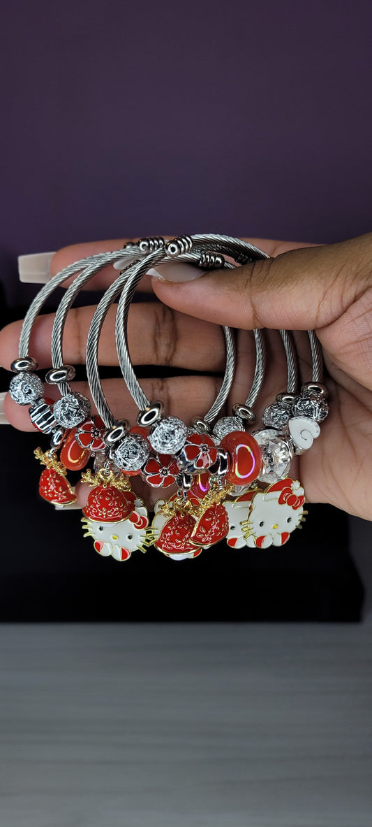 HELLO KITTY SPRING BRACELET (SILVER)